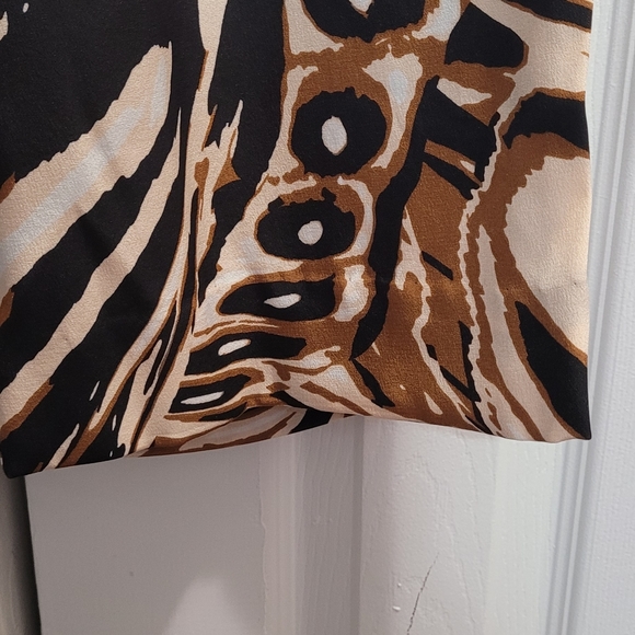 Dvf Denise Silk Pants in Abstract Wing Black Size Medium - Picture 6 of 12